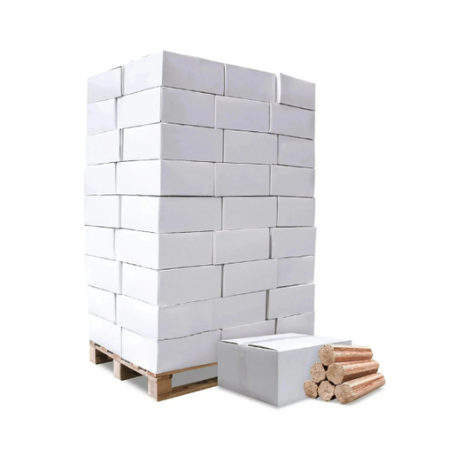 Buchenholzbriketts für BBQ & Grill – 972 kg Palette (54 × 18 kg)