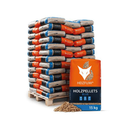 Holzpellets ENplus A1 – 975 kg Palette (65 × 15 kg) – Für Pelletöfen und Heizsysteme