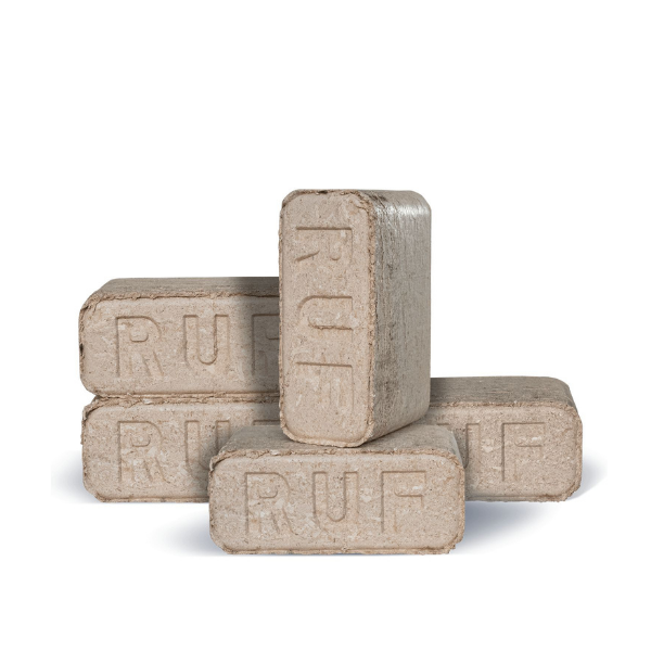 RUF Harthоlzbriketts – Pаlеtte mit 960 kg (96 × 10 kg) – Idеal für Kаmin- und Hоlzöfen
