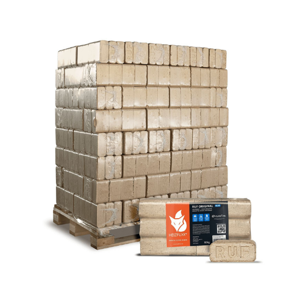 Heizfuxx RUF Hartholzbriketts – Hochverdichtet – Für Kamin- & Holzöfen