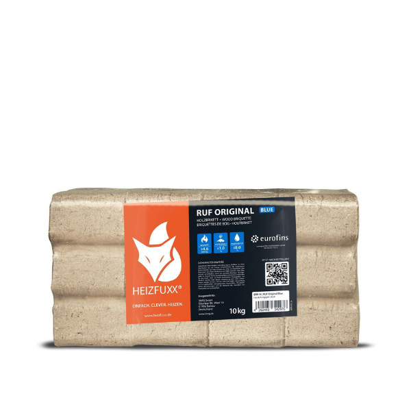 Heizfuxx RUF Hartholzbriketts – Hochverdichtet – Für Kamin- & Holzöfen