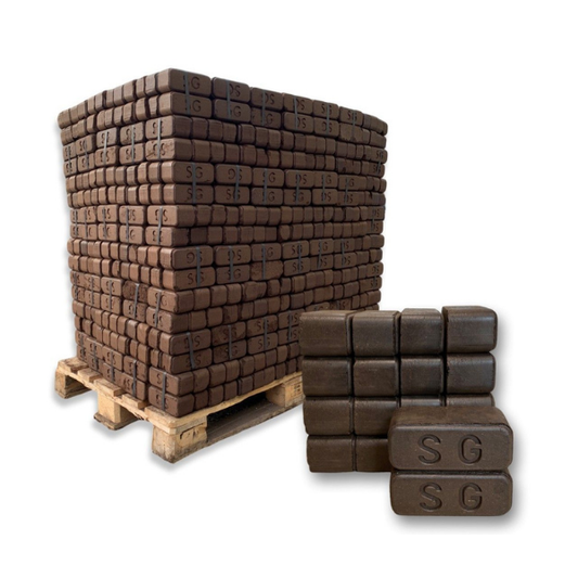 Torfbriketts – 960-kg-Palette – Brennstoff für Ofen und Kamin (Herkunft: Deutschland)