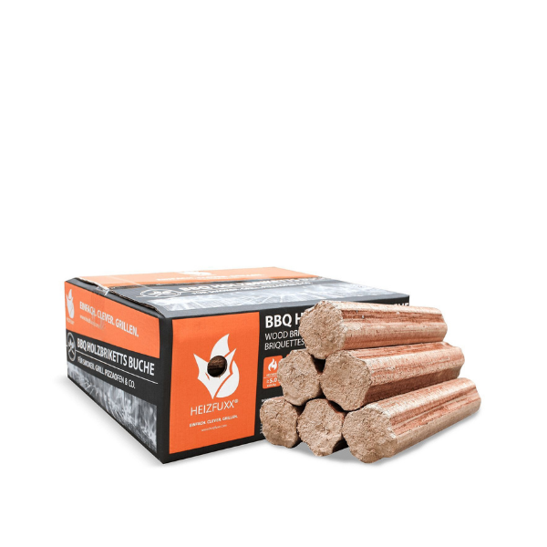BBQ-Buchenholzbriketts – 972 kg Palette (54 × 18 kg) – Für Grillgeräte und Smoker